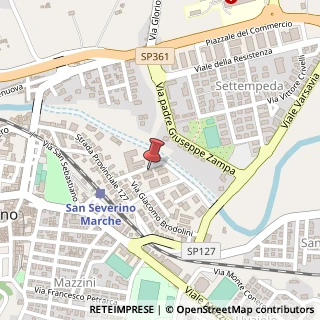 Mappa Via Antonio di Piergiacomo, 20, 62027 San Severino Marche, Macerata (Marche)