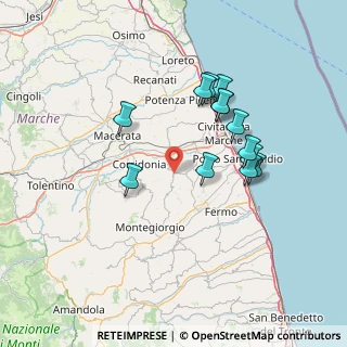 Mappa Via Valle, 62015 Monte San Giusto MC, Italia (13.57154)