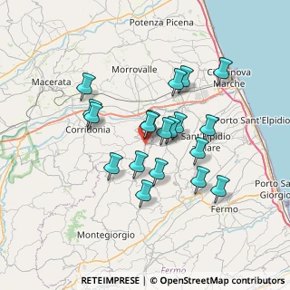 Mappa Via Valle, 62015 Monte San Giusto MC, Italia (6.16)