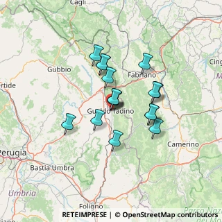 Mappa Piazza Martiri della Libertà, 06023 Gualdo Tadino PG, Italia (10.53875)