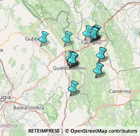 Mappa Piazza Martiri della Libertà, 06023 Gualdo Tadino PG, Italia (10.7465)