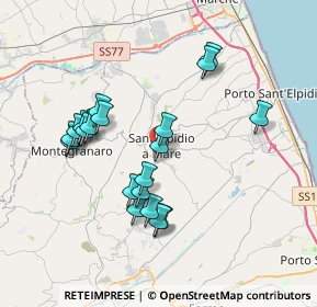 Mappa Via Augusto Murri, 63811 Sant'Elpidio a Mare FM, Italia (3.6055)