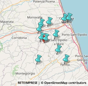 Mappa Via Filippo Turati, 63014 Montegranaro FM, Italia (6.15273)