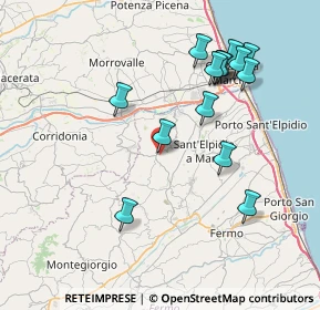 Mappa 63821 Montegranaro FM, Italia (8.25733)