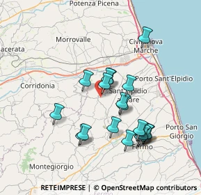 Mappa Via Papa Giovanni XXIII, 63821 Montegranaro FM, Italia (6.975)