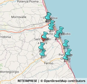 Mappa Via Tevere, 63811 Sant'Elpidio a Mare FM, Italia (6.22833)