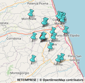 Mappa Via Piave, 63812 Montegranaro FM, Italia (6.7495)