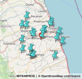 Mappa Via S. Egidio, 62010 Montecassiano MC, Italia (13.101)