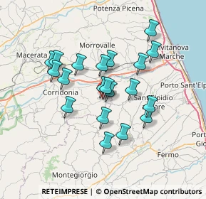 Mappa Via S. Egidio, 62010 Montecassiano MC, Italia (6.119)