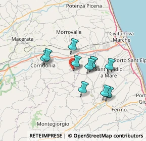 Mappa Via S. Egidio, 62010 Montecassiano MC, Italia (5.52455)