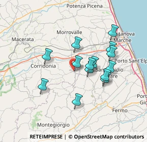 Mappa Via S. Egidio, 62010 Montecassiano MC, Italia (6.22214)