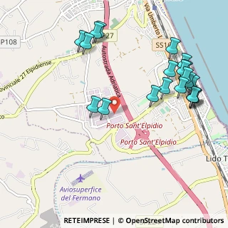 Mappa Via della Calzatura, 63821 Porto Sant'Elpidio FM, Italia (1.258)