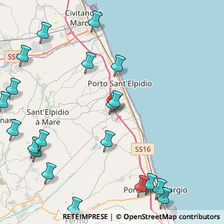 Mappa Via della Calzatura, 63821 Porto Sant'Elpidio FM, Italia (6.3775)