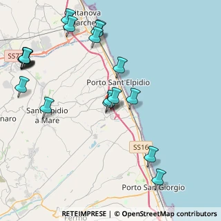 Mappa Via della Calzatura, 63821 Porto Sant'Elpidio FM, Italia (5.4445)