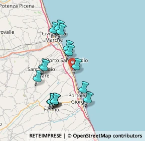 Mappa Via Salsomaggiore, 63821 Porto Sant'Elpidio FM, Italia (7.3975)