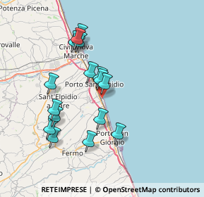 Mappa Via Salsomaggiore, 63821 Porto Sant'Elpidio FM, Italia (7.01125)