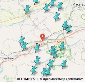 Mappa Via Rolando Rivi, 62029 Tolentino MC, Italia (5.222)