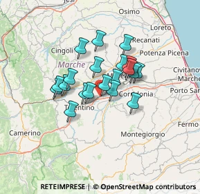 Mappa Via Rolando Rivi, 62029 Tolentino MC, Italia (9.929)