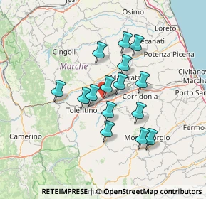 Mappa Via Rolando Rivi, 62029 Tolentino MC, Italia (11.35)