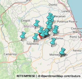 Mappa Via Rolando Rivi, 62029 Tolentino MC, Italia (9.76889)