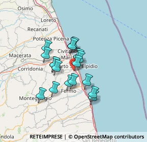 Mappa Via Dei Mestieri, 63821 Porto Sant'Elpidio FM, Italia (10.01833)
