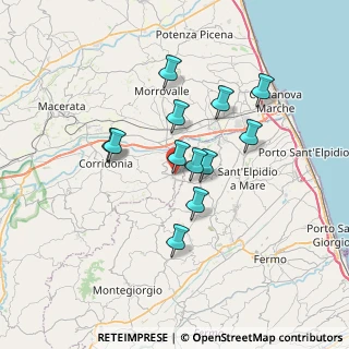 Mappa Via Montisala, 62015 Monte San Giusto MC, Italia (5.86)