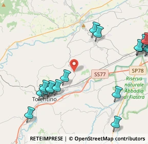 Mappa Strada Provinciale Gioacchino Murat, 62029 Tolentino MC, Italia (5.9)