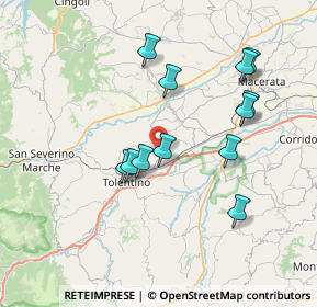 Mappa Strada Provinciale Gioacchino Murat, 62029 Tolentino MC, Italia (7.175)