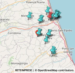 Mappa Via Lazio, 63812 Montegranaro FM, Italia (7.6255)