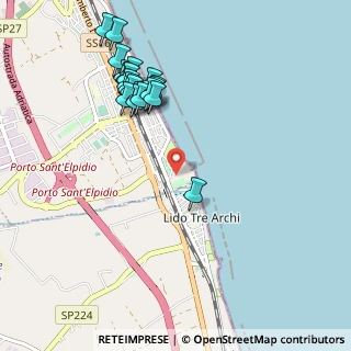 Mappa Via Ravenna, 63821 Porto Sant'Elpidio FM, Italia (1.1025)