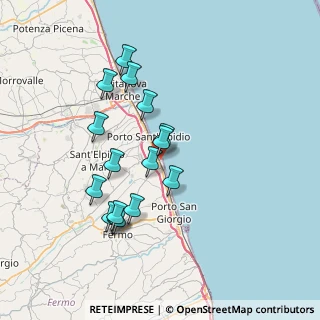 Mappa Via Ravenna, 63821 Porto Sant'Elpidio FM, Italia (6.9575)