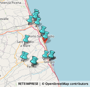 Mappa Via Ravenna, 63821 Porto Sant'Elpidio FM, Italia (7.28833)