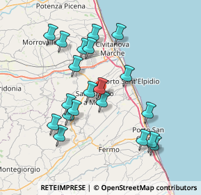 Mappa Via Isonzo, 63811 Sant'Elpidio a Mare FM, Italia (7.5285)