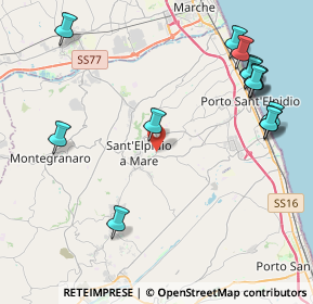 Mappa Via Isonzo, 63811 Sant'Elpidio a Mare FM, Italia (5.34357)