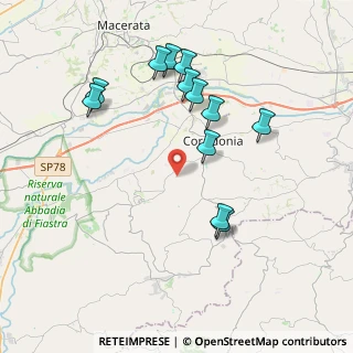 Mappa Via Alcide De Gasperi, 62014 Corridonia MC, Italia (4.02833)