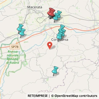 Mappa Via Alcide De Gasperi, 62014 Corridonia MC, Italia (4.65071)