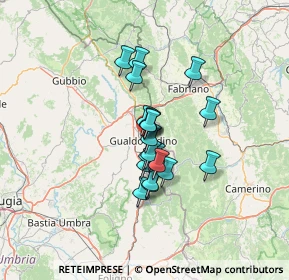 Mappa Via Bersaglieri, 06023 Gualdo Tadino PG, Italia (9.139)