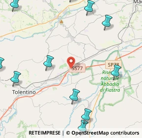Mappa Strada Provinciale 77 della Val di Chienti, 62029 Tolentino MC, Italia (6.5075)