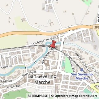 Mappa Via gorgonero 3, 62027 San Severino Marche, Macerata (Marche)