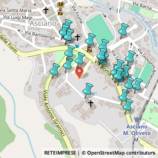 Mappa Via San Francesco, 53041 Asciano SI, Italia (0.13214)