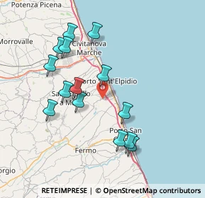 Mappa Strada Provinciale Faleriense, 63821 Porto Sant'Elpidio FM, Italia (7.63571)