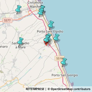 Mappa Strada Provinciale Faleriense, 63821 Porto Sant'Elpidio FM, Italia (3.91545)