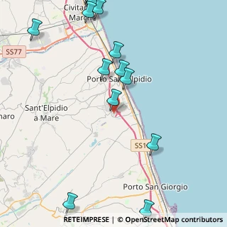 Mappa Via della Tecnologia, 63821 Porto Sant'Elpidio FM, Italia (6.45333)