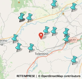 Mappa Contrada Massaccio, 62029 Tolentino MC, Italia (5.01571)