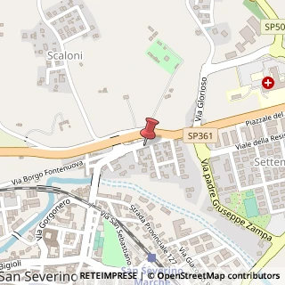 Mappa Via Settempeda, 82, 62027 San Severino Marche, Macerata (Marche)