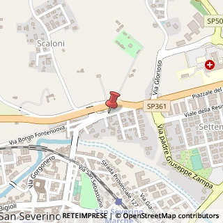 Mappa Via Settempeda, 76/78, 62027 San Severino Marche, Macerata (Marche)
