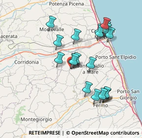Mappa Via Trieste, 63812 Montegranaro FM, Italia (7.3375)