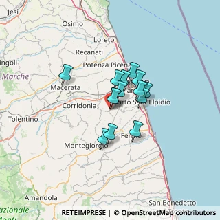 Mappa Via Trieste, 63812 Montegranaro FM, Italia (8.57571)