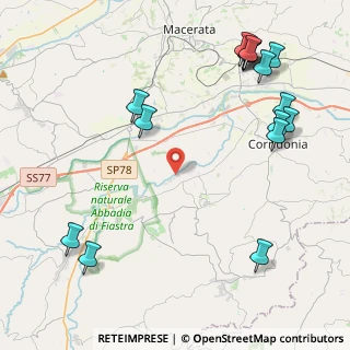 Mappa Via Fiastra, 62014 Petriolo MC, Italia (5.80813)