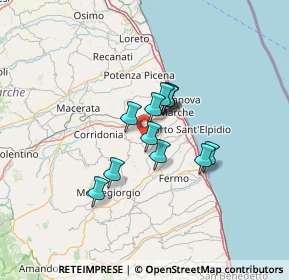 Mappa 63812 Montegranaro FM, Italia (8.99833)